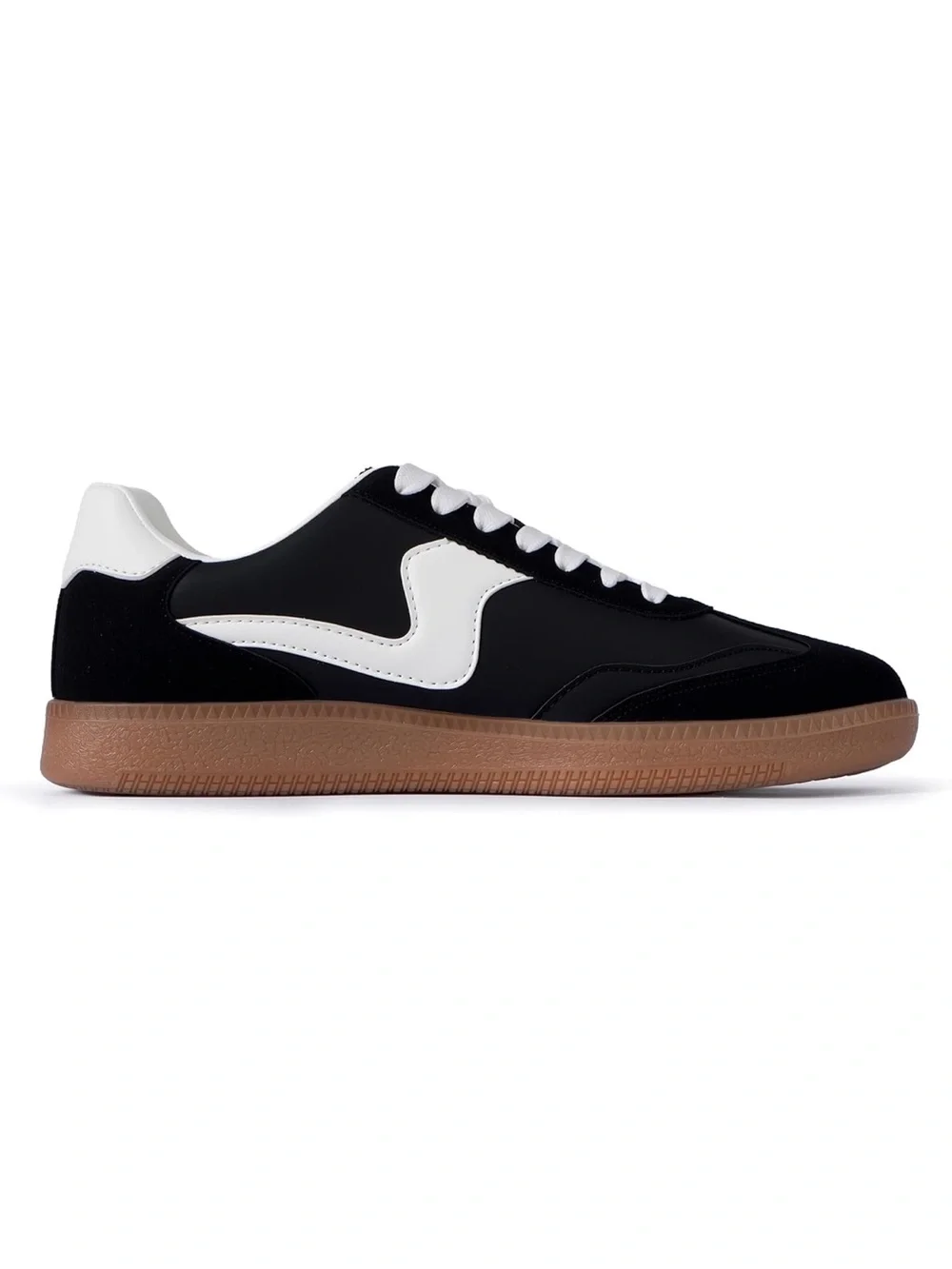 Tigeridea Women’s Retro Gum Sole Sneakers Black White Size 8 NIB